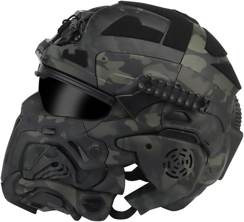 WOSPORT W Assault Juggernaut Helmet with Googles + Mask + Comms + Fan