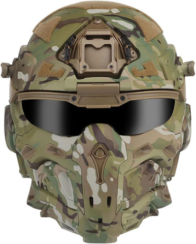 WOSPORT W Assault Juggernaut Helmet with Googles + Mask + Comms + Fan