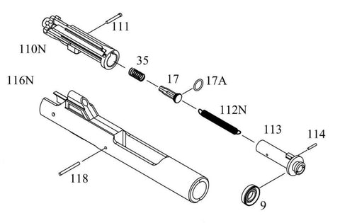 KJW M4 Version 3 Complete Bolt Carrier Group