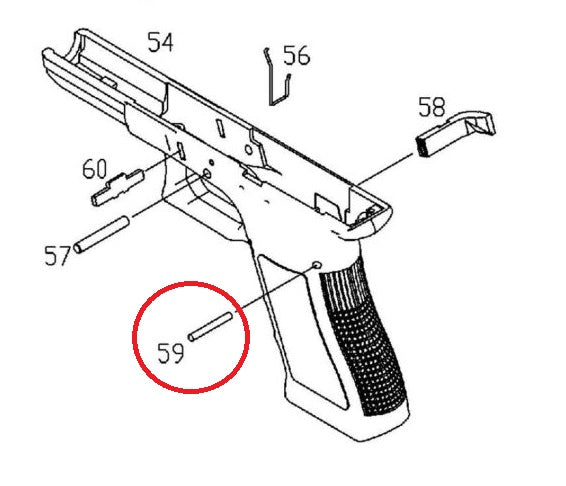 KJ G Series Hammer Housing Pin – 007 Airsoft Ltd.