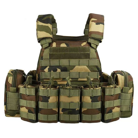 Tactical Molle Plate Carrier Vest with Pouches